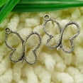 thumbnail image 3 of K-KED 300 Pcs Tibetan Silver Butterfly Charms 19X17MM S1692 DIY Delicate Jewelry Making, 3 of 3