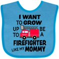 thumbnail image 3 of Inktastic I Want to Grow Up to Be a Firefighter Like My Mommy Boys or Girls Baby Bib, 3 of 4