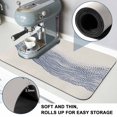Abstract Wave Dish Drying Mats for Kitchen Counter, Minimalist Blue ...