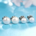thumbnail image 5 of Limerencia Hypoallergenic Titanium Earrings for Women Pearl Studs Earrings , 8-8.5 mm, Titanium, 5 of 7