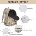 thumbnail image 4 of Vintage Mushroom Print Backpack, Stylish, Spacious, Water-Repellent, Ideal for Study and Commuting, 4 of 5