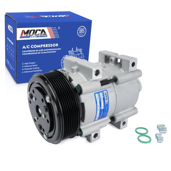 MOCA AUTOPARTS New AC Compressor Fit for 1999-2003 Ford F-250 F-350 F-450 F-550 Super Duty & 1989-1995 Ford Thunderbird & 1989-1990 Mercury Cougar