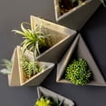 thumbnail image 4 of Zeus 1 Set Retro Triangle Wall Plant Pot Cement Flower Arrangement Hanging Flowerpot Patio Decor, 4 of 7