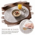 thumbnail image 3 of Unique Bargains 6Pcs Faux Leather Table Decor Placemats Gray/Khaki 17.7x11.8inch, 3 of 6