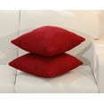 thumbnail image 4 of Mainstays Solid Texture Decorative Square Throw Pillow, 18" x 18", Red, 2 Pack, 4 of 6