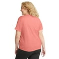 thumbnail image 3 of Hanes Originals Women's Tri-Blend T-Shirt (Plus Size) Concentrated Coral PE Heather 2X, 3 of 3