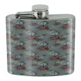 thumbnail image 1 of Happy Smiling Sail Boats Pattern Stainless Steel 5oz Hip Drink Kidney Flask, 1 of 4