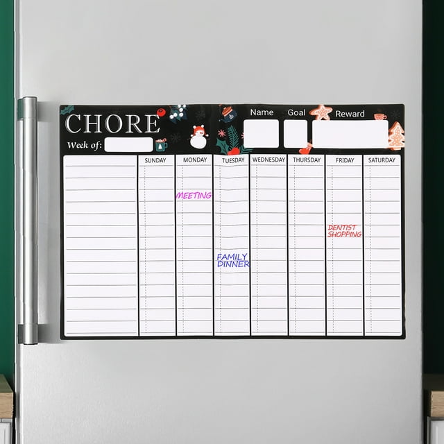 Uxcell 16.9" x 11.8" Gráfico de Tareas Magnético, Hoja de Pizarra Blanca de Borrado en Seco