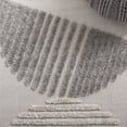 thumbnail image 6 of SAFAVIEH Urban Merrick High Low Double Circle Striped with Fringe Area Rug, Grey/Light Grey, 5'3" x 7'6", 6 of 8