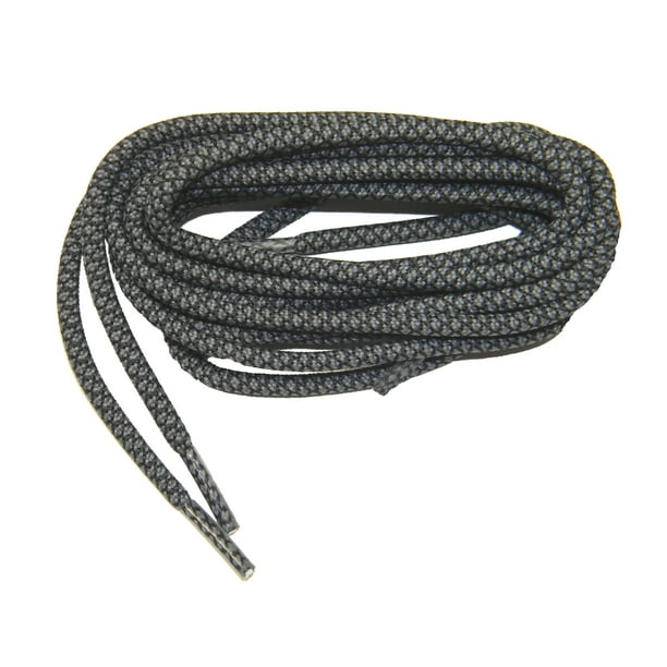 black and gray shoelaces
