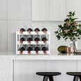 thumbnail image 2 of Bamboo Wine Rack, Sturdy and Durable Wine Storage Cabinet Shelf, Wine Racks Countertop for Pantry,Kitchen,3-Tier 12 Bottles Wine Rack White, 2 of 7