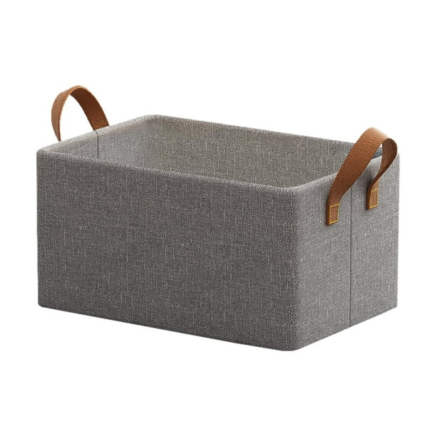-Cubo de almacenamiento, organizador de armario con asas, baúl de juguetes multifuncional, cesto de ropa para estante, armario, habitación de niños,