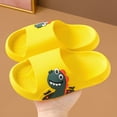 thumbnail image 2 of kpoplk Toddler Slides Slipper Bunny Pillow Sandals Summer Quick Dry Bathroom Slides Beach Water Non-Slip Kids Shower Shoes(Yellow,12), 2 of 5