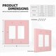 thumbnail image 5 of Cubierta decorativa para enchufe Oilbiexn rosa empolvado de 2 módulos, 5 of 8