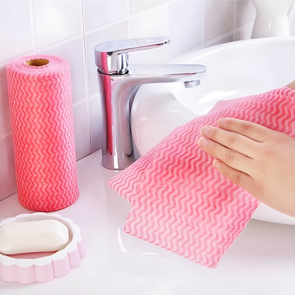 ACDANC Reusable Paper Towels Roll - Washable & Absorbent Kitchen Cleaning Cloths - Eco-Friendly Disposable Dish Cloths for All-Purpose Cleaning, Lint-Free Quick Dry Dish Towels