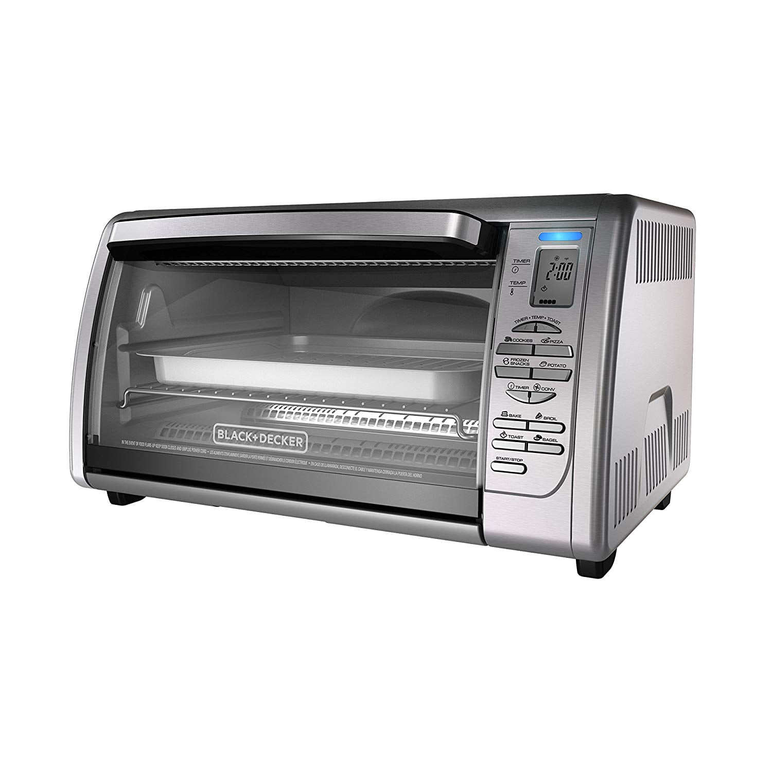 BLACK DECKER Natural Convection Toaster Oven Stainless TO1755SB Dorm Office NEW 