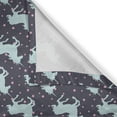 thumbnail image 6 of Ambesonne Cartoon Valance & Curtain, Unicorn Spot Stars, 55"x30", Dark Blue and Pink, 6 of 6