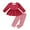 Red, variant on Younger Tree Toddler Girl Clothes Baby Fall Winter Crew Neck Long Sleeve Dress Top Pants 2-piece Set for 3-4T