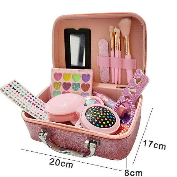 Kids Girls Makeup Cosmetic Toys Kit With Handbag Cosplay Princess Game  Gifts 