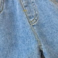 thumbnail image 3 of Toddler Girls Jeans Casual Elastic Waist Denim Pants Cute Loose Spring Fall Harem Trousers with Pockets Lounge Wear, Light Blue, 5 Years, 3 of 6