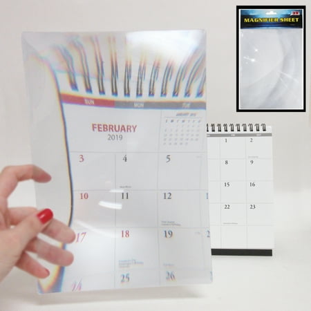 Optic Aid Magnifier Spring Clip - Magnifier Sheet 3X Reading Aid 7