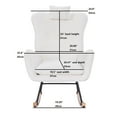 thumbnail image 3 of Cozy Teddy Upholstered Nursery Rocking Chair in Soft Fabric Ergonomic Design with Easy Assembly for Comfort, 3 of 7