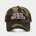 thumbnail image 2 of Yuanlong Baseball Cap Men Women Camo Print GOD'S FAVORITE Embroidery Embroidered Bill Hat Daily Stylish Adjustable Headwear, 2 of 3