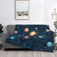 thumbnail image 3 of Vsdgher Solar System And Planets Pattern Fleece Throw Blanket, Horizontal Fleece Bedding Home Decor for Couch & Bed All Season Use -60"x50", 3 of 5