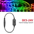 thumbnail image 3 of DC12-24V Interruptor de barrido manual ABS Smart Switch para tira de luz LED (negro) JShteea Libre de BPA, 3 of 6