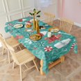 thumbnail image 3 of Green Christmas Baking Pattern Rectangle Tablecloth 60"x102",Waterproof Polyester Rectangle Table Cloth, Wipeable Spillproof Polyester Tablecloth for Dining, Camping, Indoor and Outdoor, 3 of 6