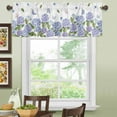 thumbnail image 4 of Kitchen Curtain Valance for Windows Spring Floral Hydrangeas 1 Panel, 54 x 18 Inch Rod Pocket Valance Window Treatments Short Curtains for Bathroom Bedroom, 4 of 6