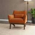 thumbnail image 3 of Fauteuil d'Appoint en Velours Orange Style Mobilier Moderne Mi-Siècle Piedmont, 3 of 7