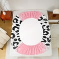 thumbnail image 5 of Homewish Animal Leopard Cheetah Print 4 Pieces Queen Sheet Sets For Teens Adults,Bling Glitter Ultra Soft Flat Sheet,Abstract Gradient Queen Fitted Sheet,Breathable Home Decor, 5 of 7