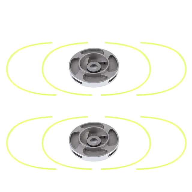 2 unids/set cabezal de corte Universal con hilo de corte accesorio de repuesto para cortacésped plateado 16mm