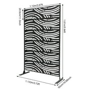 Miumaeov 3.7ft x 6ft Black Steel Outdoor Panel Privacy Screen