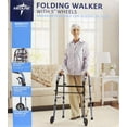 Medline Folding Walker With Wheels