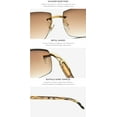 thumbnail image 3 of HEPIDEM Buffalo Horn Sunglasses Square Rimless Buffs Sun Glasses 705, 3 of 8