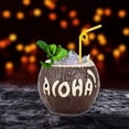 thumbnail image 2 of Tazas de cerámica Regalos Decoración Novedad Marrón Tropical Divertido con letras Forma de coco Taza de 13.5 oz para festival Pascua e Baoblaze Taza de cóctel, 2 of 7