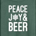 thumbnail image 3 of Instant Message - Christmas Peace Joy And Beer - Women's Lightweight French Terry Long Sleeve Shirt, 3 of 6