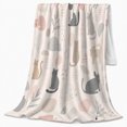 thumbnail image 2 of Boho Whimsical Cat Pattern Beige Couch Halloween Pumpkins, Playful Pet Portrait Pattern, Warm Flannel Blanket for Living Room and Bedroom, Cat Lovers Halloween Gift, Pet Lover Home Decor, 2 of 9