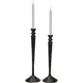 thumbnail image 2 of Signature Home Collection Hand-Forged Metal Taper Candle Holders - 17" - Set of 2 - Black, 2 of 5