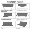 thumbnail image 3 of SHANNA Armless Futon Covers Christmas Printed Furniture Protector Elastic Sofa Bed Covers Folding Couch Shield Sofa Cover for Xmas Home Decoration, 3 of 8
