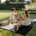 thumbnail image 4 of Black Grey Marble Outdoor Rug for Patio/Deck/Porch, Non-Slip Large Area Rug 3 x 5 Ft, Modern Gradient Abstract Aesthetic Indoor Outdoor Rugs Washable Area Rugs, Reversible Camping Rug Carpet Runner, 4 of 8