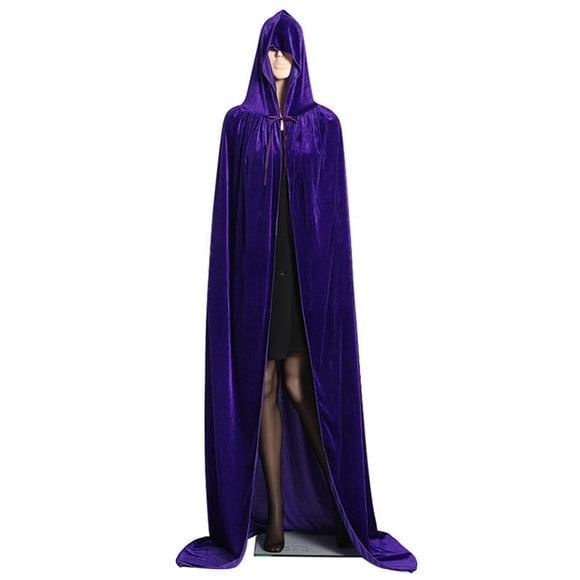 Halloween Hooded Cloak Long Velvet cosplay costumes Cape Halloween Cosplay Costumes Women Men Witch Long Cape