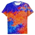 thumbnail image 4 of Yteetum Tie Dye T Shirts for Men Oversized Crew Neck Cotton Short Sleeve Shirts Pullover Top Mens Casual Round Neck Plus Size Loose Fits Comfy Summer Tee Shirt, 4 of 5