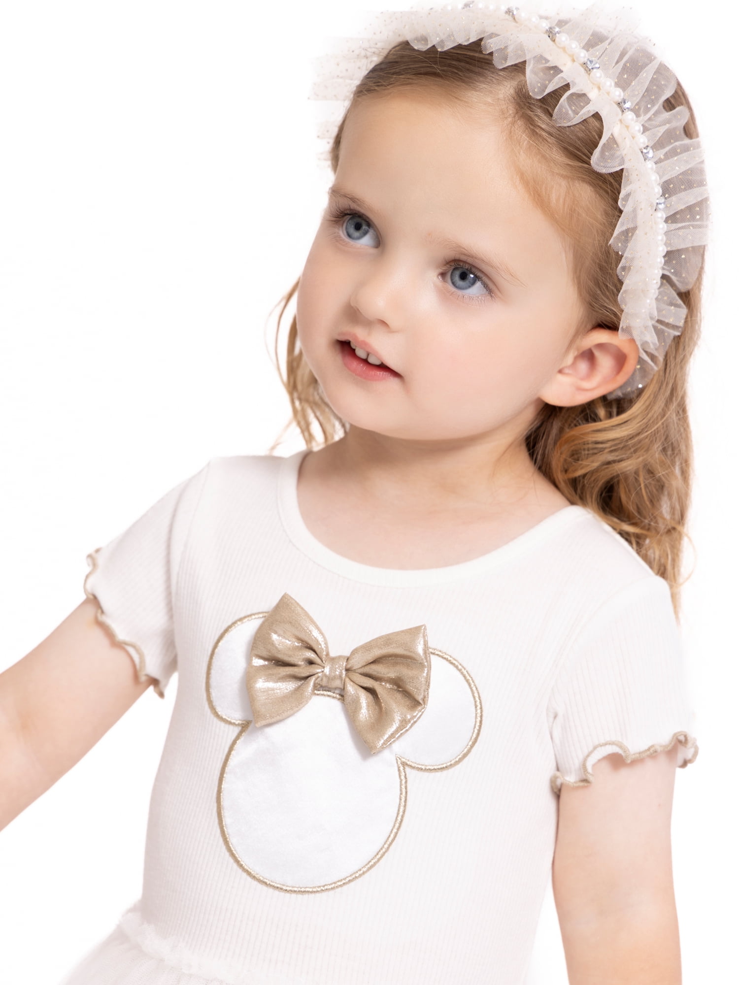 Minnie Mouse Toddler Girls' Bow Tutu Dress with Short Sleeves, Sizes 12M-5T