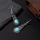 thumbnail image 4 of Pendientes turquesa, pendientes de regalo, pendientes colgantes, pendientes retro, pendientes vintage, 1 par de pendientes, 4 of 5