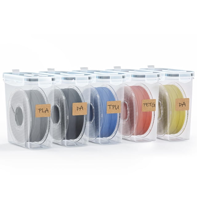 Caja de almacenamiento de filamentos YOOPAI 4.0L, paquete de 5 para impresión 3D