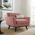 thumbnail image 6 of Tufted Armchair Accent Chair, Velvet, Pink, Modern Contemporary Urban Design, Living Lounge Room Hotel Lobby Hospitality, 6 of 7