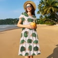 thumbnail image 5 of Spring Summer Dresses for Women 2025 - Cute Armadillo Wedding Guest Dresses, Beach Vacation Clothes, Hawaiian Sundresses Casual Short Sleeve Dress for Women with Pockets, 5 of 7
